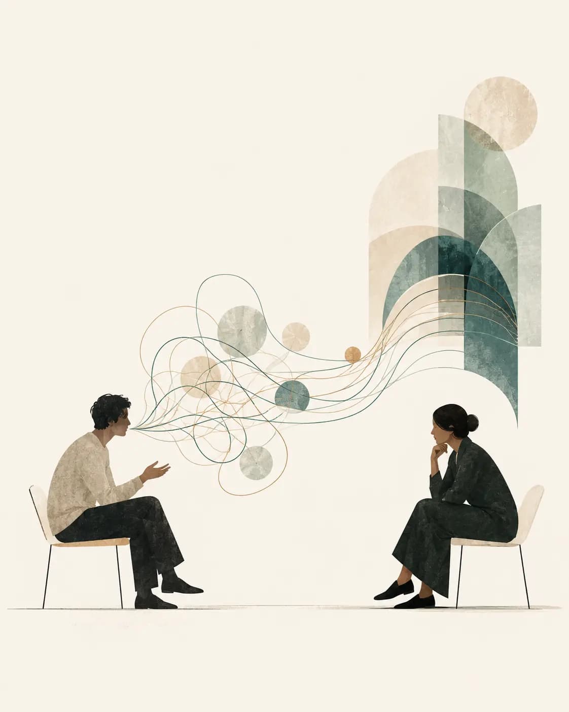 An abstract visual for analytical psychotherapy orientation